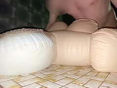 Lofty Leila water-filled inflatable doll fuck