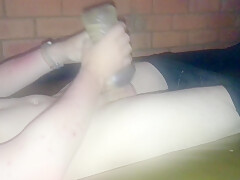 Clear fleshlight wank in skinz on waterbed 29-***-2019